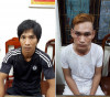 Đối tượng Nguyễn Quang Phóng (trái) và đối tượng Lương Thành Tín (phải)
