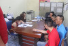 Các đối tượng tại cơ quan Công an.