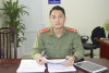 Thượng úy Vũ Đức Minh, cán bộ phòng An ninh chính trị nội bộ Công an tỉnh.