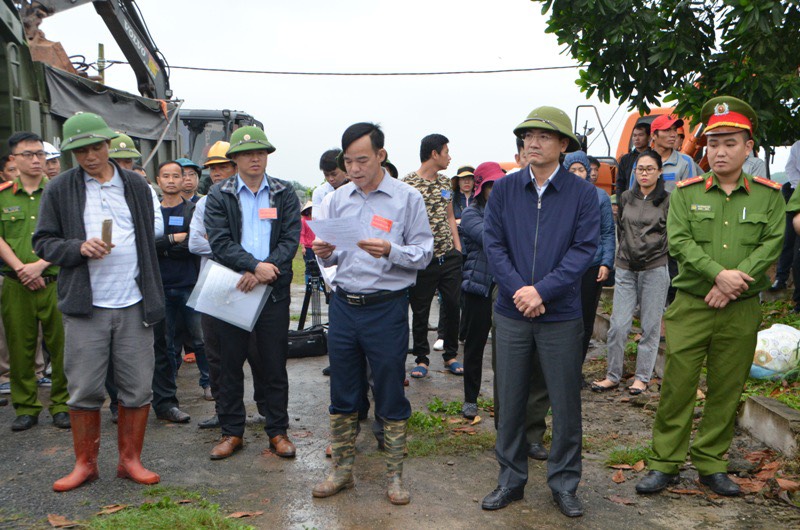 Phòng an ninh đối nội phối hợp với Công an thành phố Móng Cái nắm tình hình, đảm bảo ANTT cưỡng chế thu hồi đất dự án Cao tốc Vân Đồn - Móng Cái