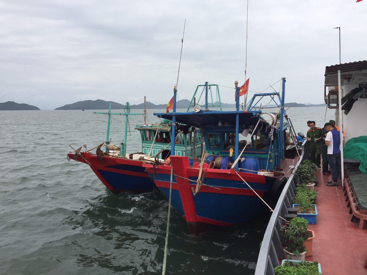 Lực lượng Công an huyện Đầm Hà tăng cường tuần tra kiểm soát tuyến thủy nội địa
