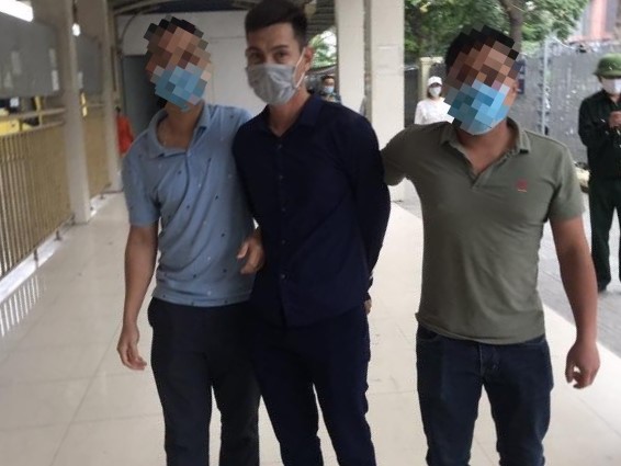 Đối tượng Nguyễn Văn Cương khi bị bắt giữ
