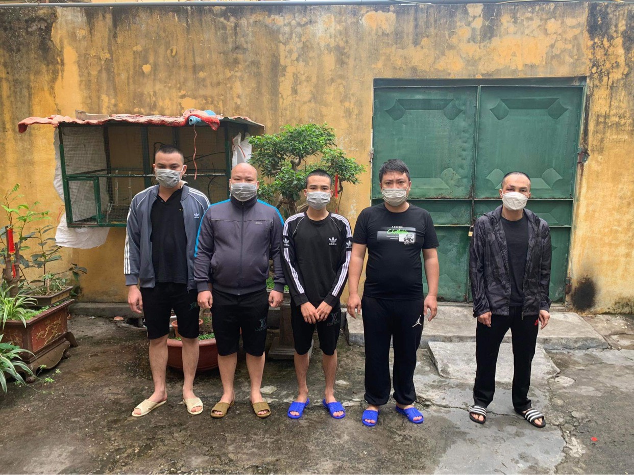 Các đối tượng trong nhóm cố ý gây thương tích tại cơ quan Công an
