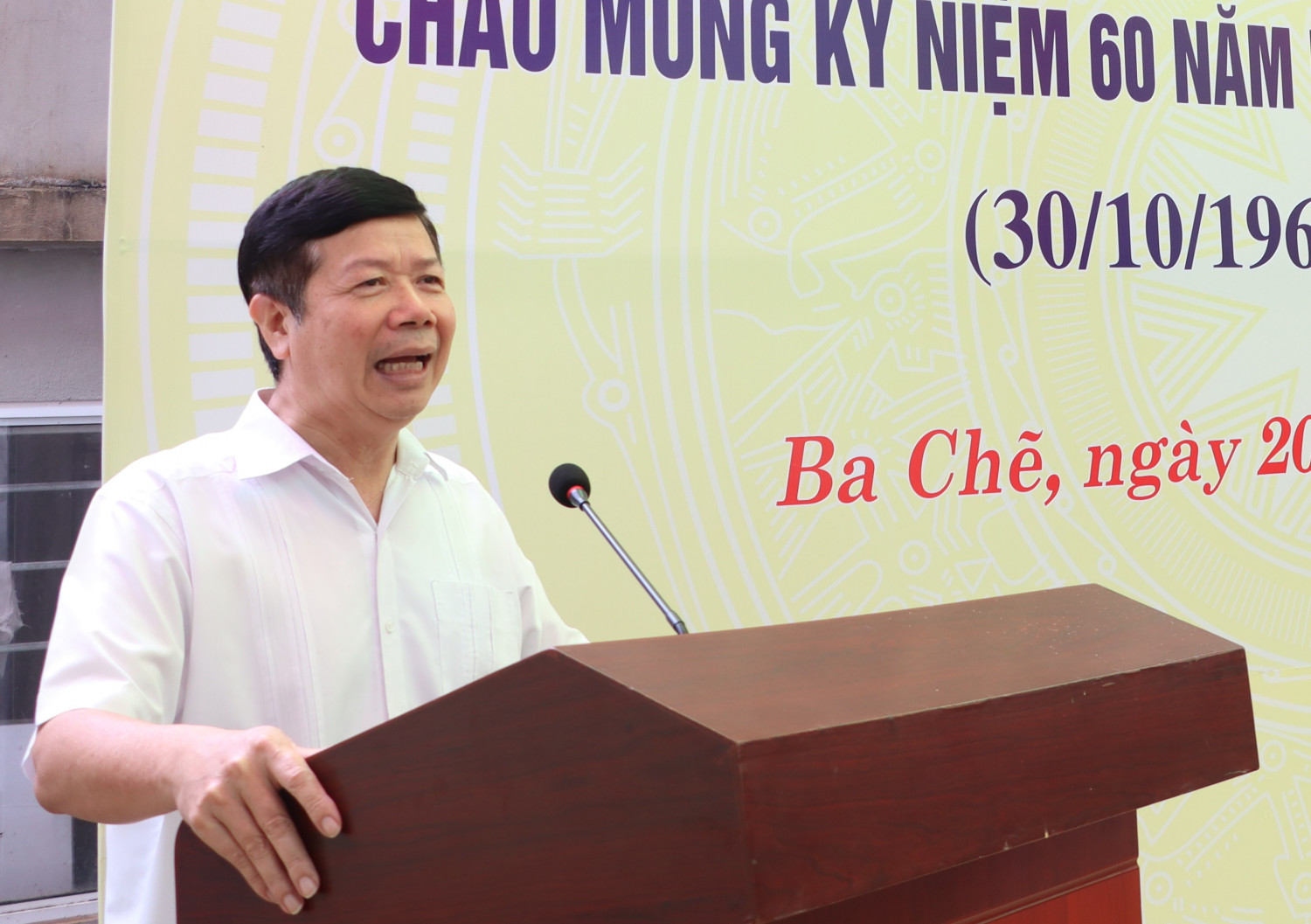 dong chi vu thanh long tinh uy vien bi thu huyen uy ba che phat bieu tai buoi le