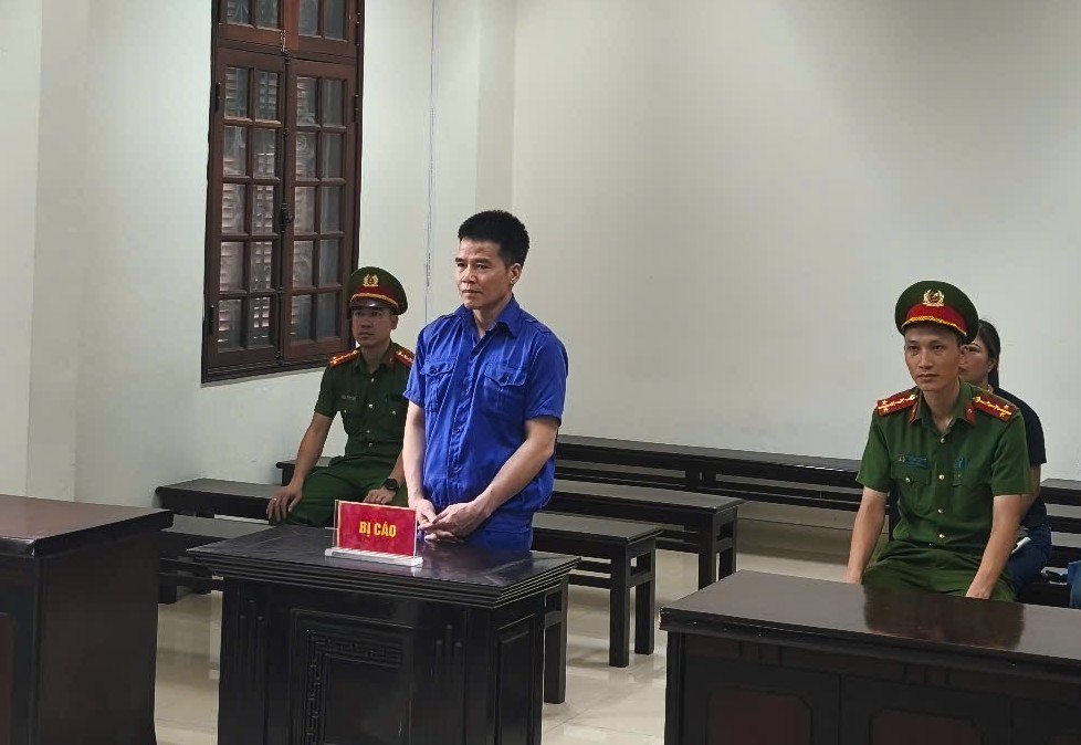 Bị cáo Nguyễn Ngọc Điệp tại phiên tòa